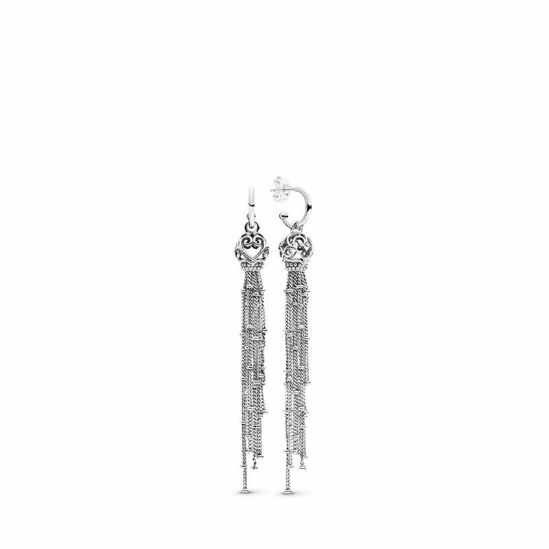 Pandora Australia Enchanted Tassels Drop Earrings - Sterling Silver | MSAPXH798